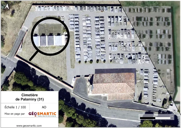 Tracés et cartographies de cimetière, solutions de cimetière géosmartic