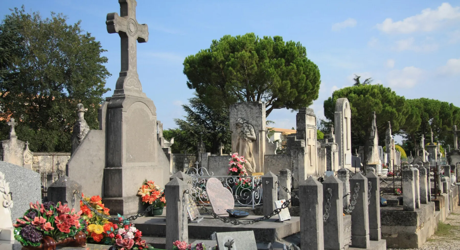 Photographie d'un cimetière